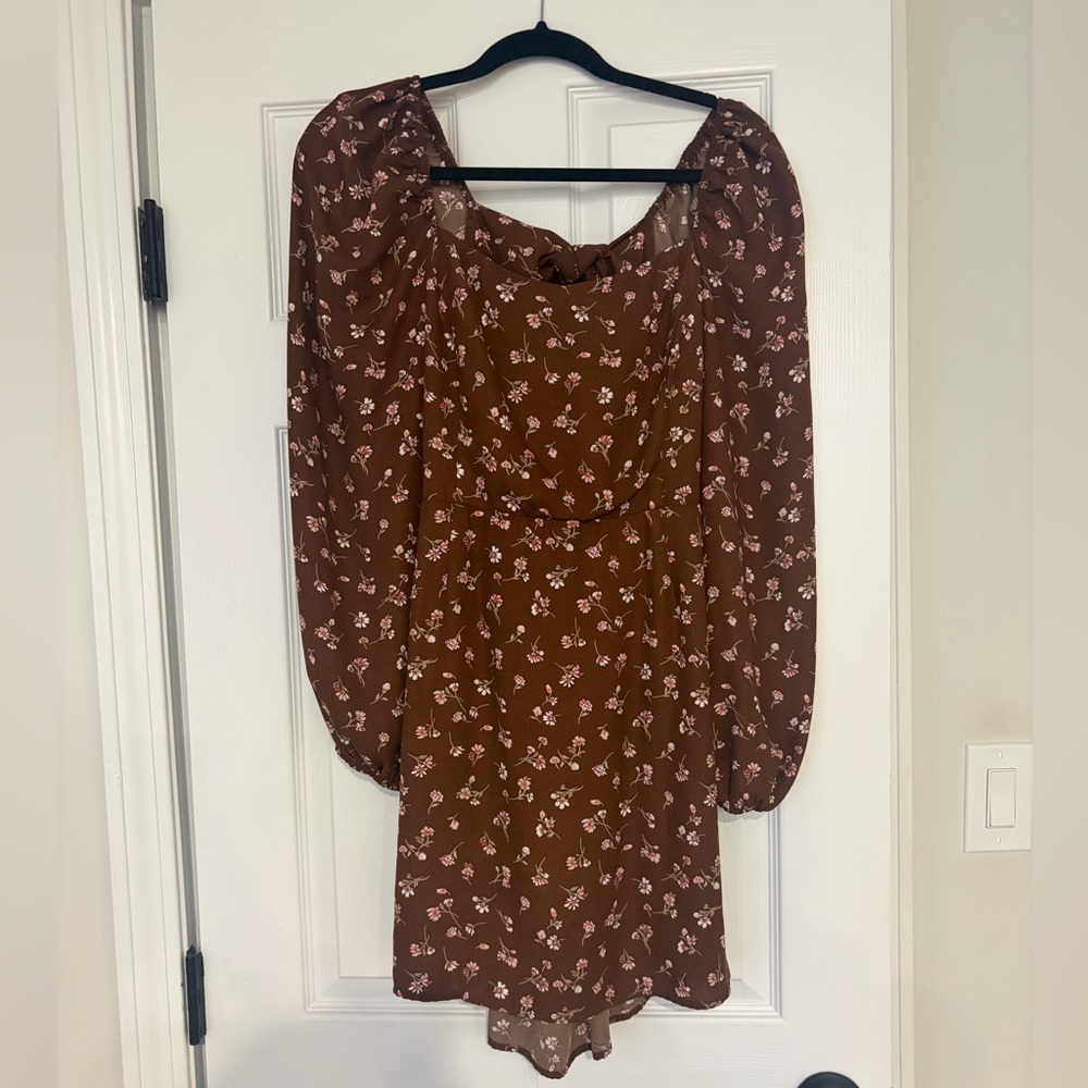 Floral Brown Dress